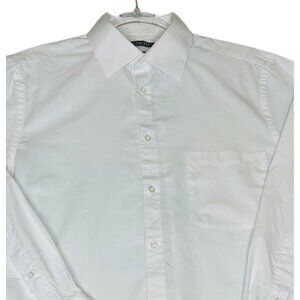 Beverly Hills Polo Club Slim Fit White Button Down Shirt M 15.5/32-33
